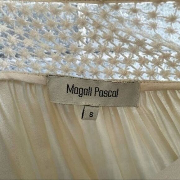 Magali Pascal Ivory Cream Embroidered Floral Dress - Picture 10 of 12